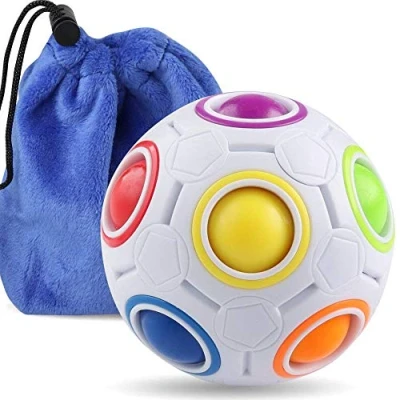 Afbeelding van Coogam Magie Regenboog Bal Kleurafstemming 3D Fidget Kubus Puzzel Speelgoed Denkspelletje Spel voor kinderen Volwassenen