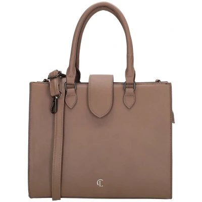 Afbeelding van Charm London Castle Hill Shopper Schoudertas Crossbodytas Schouderband Handtas Tote Bag Taupe