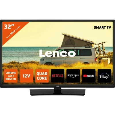 Afbeelding van Lenco LED 3263BK 32&quot; Android Smart TV met 12V auto adapter, zwart Black