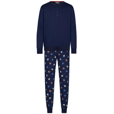 Afbeelding van Heren pyjama badmintonshuttles Pastunette Blauw Maat XL