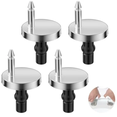 Afbeelding van Lixiluxia 4 stuks wc brilscharnieren, bevestiging voor bril, van rubber, accessoires, scharnieren bril roestvrij staal,
