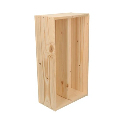 Afbeelding van Houten Wijnkist voor 2 Wijnflessen 340x182x95mm