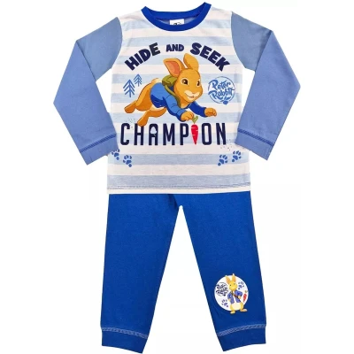 Afbeelding van Pieter Konijn pyjama maat 86/92 Peter Rabbit pyama blauw katoen