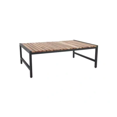 Afbeelding van Bolero Lage Salontafel van Staal en Acacia 1200x800 Mm DK903