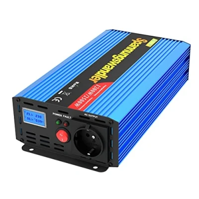Afbeelding van EDECOA Omvormer 24V naar 230V 1200W 2500W Piek Gemodificeerde Sinus Stroomomvormer 24 V 230 Spanningsomvormer Converter met EU Stopcontact LCD Scherm en Kabel
