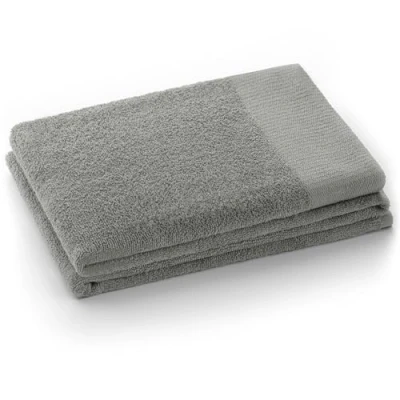 Afbeelding van AmeliaHome Douchehanddoek 70x140 cm staal 100% katoen kwaliteit absorberend zilver grijs Amari