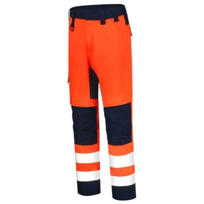 Afbeelding van Tricorp 503011 Werkbroek High Vis Bicolor Fluor oranje/inkt maat 62