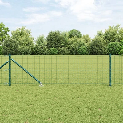 Afbeelding van vidaXL Euro Fence met 7 Spike Posts 0.4x10 m Gegalfaniseerd Staal Groen