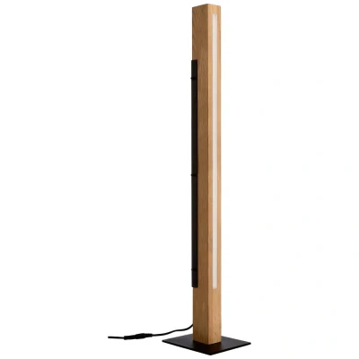 Afbeelding van Deko Light LED vloerlamp Madera van eikenhout, dimbaar