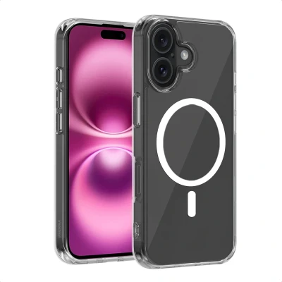 Afbeelding van Apple iPhone 16 Plus MagSafe Hoesje Kunststof imoshion Backcover Transparant Telefoonhoesje