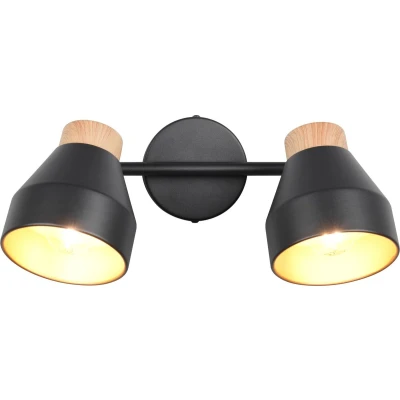 Afbeelding van Trio Design plafondlamp 2 lichts Valentin zwart R81922032