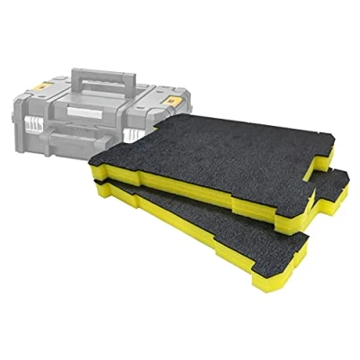 Afbeelding van Shadow Foam TSTAK/ProStack Inserts [30mm Geel Twin Pack] Easy Peel voor DeWalt TSTAK &amp; Stanley ProStack Boxes
