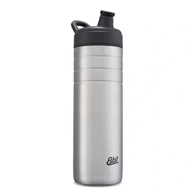 Afbeelding van Esbit Sports Majoris Drinkfles, roestvrij staal, BPA vrij, zilver, 0,6 l en 0,8 l, voor school, water, fietsen, sport