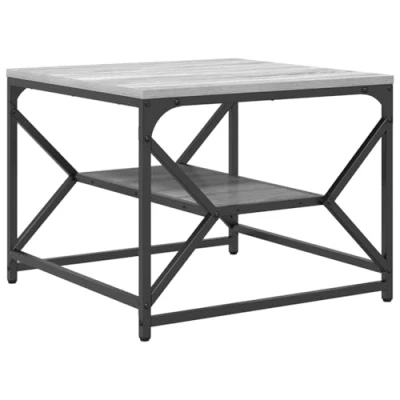 Afbeelding van vidaXL Grijs Sonoma Bewerkt hout 51 x 50 40 cm Plank Salontafel