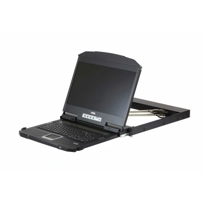 Afbeelding van ATEN CL3800NW KVM Console USB HDMI DVI VGA Dual Rail met Duitse toetsenbord indeling