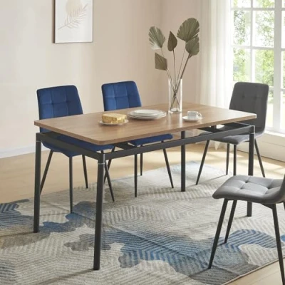 Afbeelding van Eettafel Hemnes 140x80x75 cm eikenkleurig en zwart