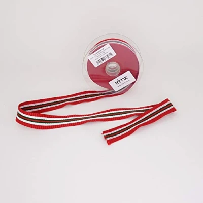 Afbeelding van Trimz Webbing, Rood, Wit Groen 10m x 30mm