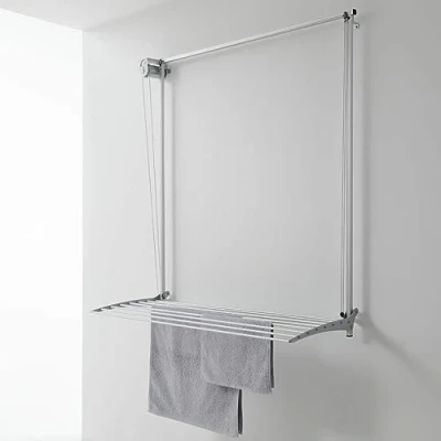 Afbeelding van Foxydry Wall, Ruimtebesparend, in de hoogte verstelbaar droogrek voor bevestiging aan muur. (Grijs, 100)