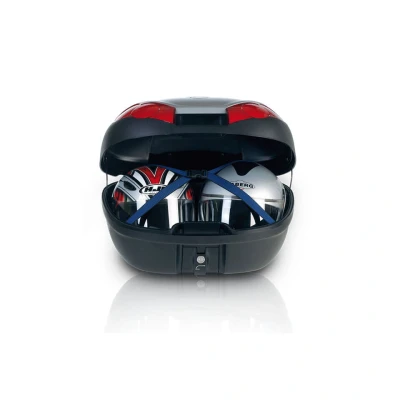 Afbeelding van HEPCO &amp; BECKER Journey Topcase 52, zilveren lunette, zwart zilver