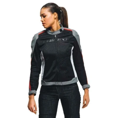 Afbeelding van Dainese Hydraflux 2 Air Lady D Dry Jacket Black Charcoal Gray Lava Red 42 Maat Jas