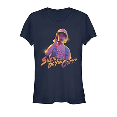 Afbeelding van Stranger Things Vrouwen Do You Copy T shirt met korte mouwen, marineblauw, XL, donkerblauw, XL