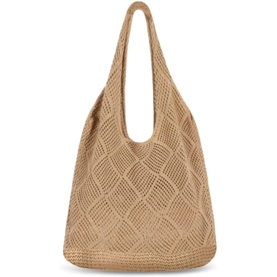 Afbeelding van Ibenzoa® Stijlvolle Gevlochten Strandtas voor Dames met Grote Capaciteit Zomer en Dagelijks Gebruik