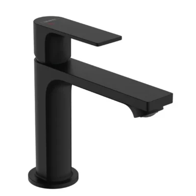 Afbeelding van Hansgrohe rebris e eengreeps wastafelkraan 110 coolstart ecosmart met pop up trekwaste 4 l min mat zwart 72589670