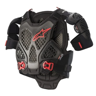 Afbeelding van Alpinestars 2024 A 6 Bodyprotector Zwart / Antraciet Rood maat XL/XXL