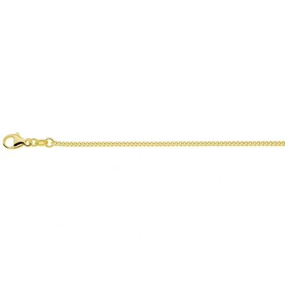 Afbeelding van Collier Gourmette 4 Zijdes Geslepen 1,4 Mm 3 Micron Zilver Verguld (Geel)