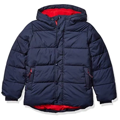 Afbeelding van Amazon Essentials Zwaargewicht Pufferjack met capuchon voor peuters jongens, marineblauw, XXL
