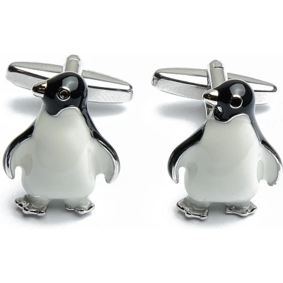 Afbeelding van Manchetknopen Pinguin Penguin Noordpool Wit Zwart