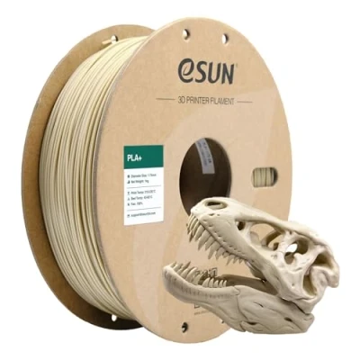 Afbeelding van eSUN PLA+ Filament 1.75mm, 3D Printer PLA Plus, Maatnauwkeurigheid +/ 0.03mm, 1kg Spoel (2.2 LBS) Print voor Printers, Been Wit