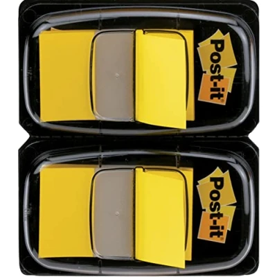 Afbeelding van Indextabs 3M Post it 680 25.4x43.2mm duopack geel