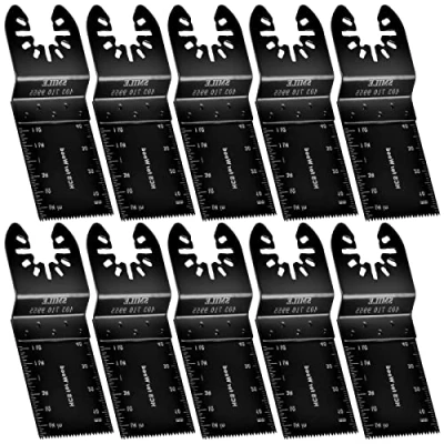 Afbeelding van 10 stuks multitool zaagbladen, 35 mm oscillerend zaagblad, accessoireset, multifunctioneel gereedschap, accessoires, oscillerende zaagbladen voor het zagen van hout, metaal, kunststof