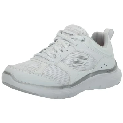 Afbeelding van Skechers, Flex Appeal 5.0 Dames, Wsl wit en zilver, 41 EU