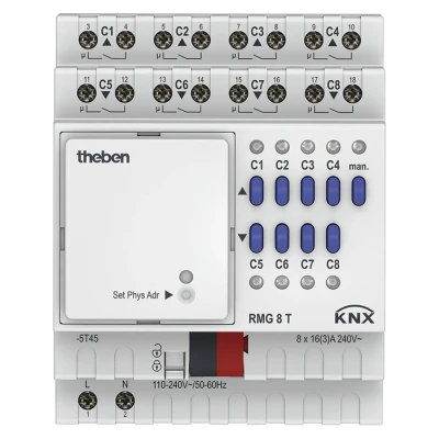Afbeelding van Theben rmg 8t knx 4 voudige jaloezie of 8 schakelactor mix2 4930200