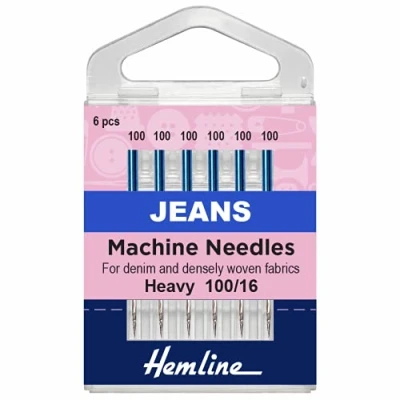 Afbeelding van Hemline H103.100 Heavy Jeans Machine naalden 5pk 100/16 Denim/Zware Stof