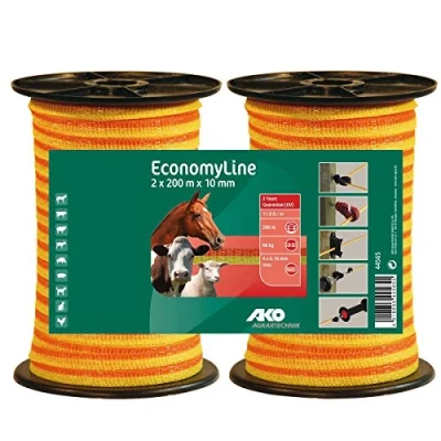 Afbeelding van Ako lint economyline voordeelpak geel / oranje 10 mm 2x200m
