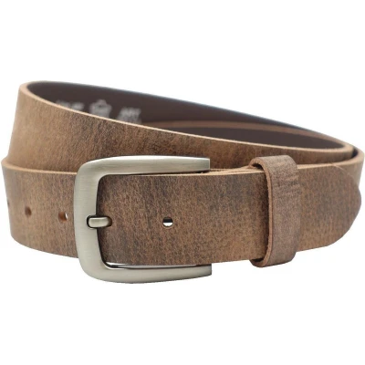 Afbeelding van Leren riem Bruin Jeans Heren riemen Taillemaat 120 Dames Stoere Stevig Leer Casual Trendy