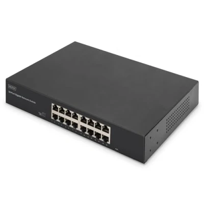 Afbeelding van DIGITUS Switch 16 Port Gigabit, 19&quot; unmanaged schwarz