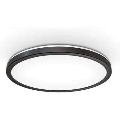 Afbeelding van B.K.Licht Plafondlamp zwarte led paneel ronde plafonniére Ø29.3cm 4.000K 2.400Lm 18W