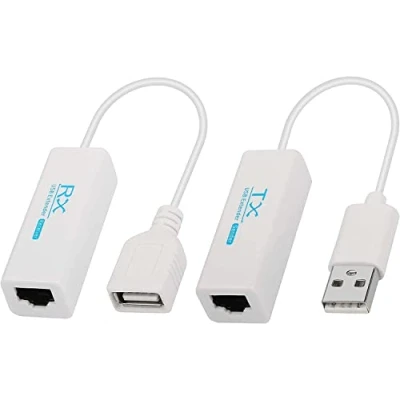 Afbeelding van XMSJSIY USB Extender naar RJ45 aansluiting, 2.0 Ethernet LAN verlengadapter Cat5e / Cat6 kabel tot 200 meter 656 ft