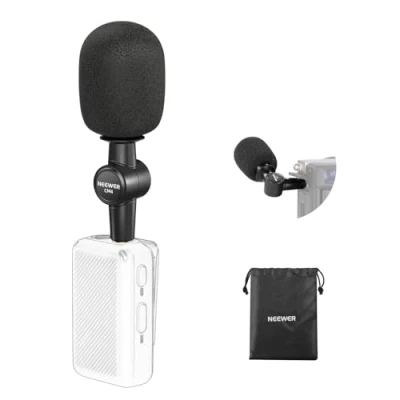 Afbeelding van NEEWER 3,5 mm TRS omnidirectionele microfoon voor DSLR camerarecorder, mini vlog podcast interview, compatibel met Rode Wireless GO II 2 CM28 DJI draadloze microfoonzender, CM4