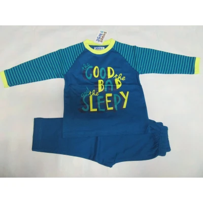 Afbeelding van Wiplala Jen &amp; James Pyjama Jongen , Katoen Blauw / groen 5 jaar 110