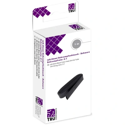 Afbeelding van TRU COMPONENTS T1904CA032 Krimpkous zonder lijm Zwart 9 mm 4.50 Krimpverhouding:2:1 1 m