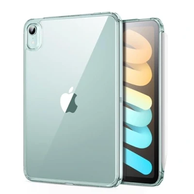 Afbeelding van ESR Hoes voor iPad Mini 7, 2024, A17 Pro, 6, 2021, 8,3 inch, dun en licht, vergelingsbestendig, harde transparante achterkant, ondersteunt Potlood Pro/USB C, Classic serie, helder blauw