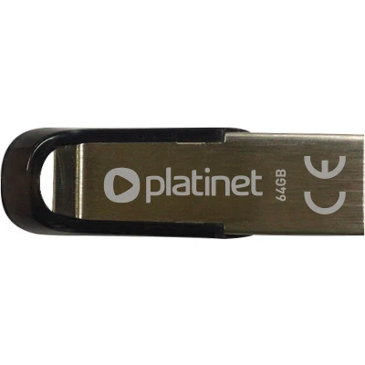 Afbeelding van Platinet PMFMS64 USB flash drive 64 GB Type A 2.0 Zwart, Zilver