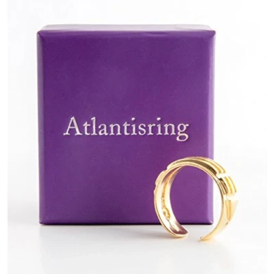 Afbeelding van Atlantisring (damesmaat) verguld Esoteriek kopen goedkoop symbool sieraden