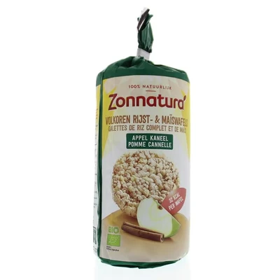 Afbeelding van Zonnatura Rijstwafel appel kaneel 127 g