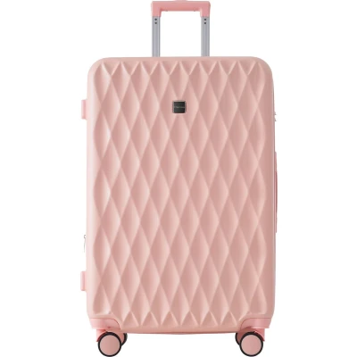 Afbeelding van Merax Harde Koffer Trolleykoffer Reisekoffer 4 Wielen ABS Materiaal TSA Slot 66 cm Roze